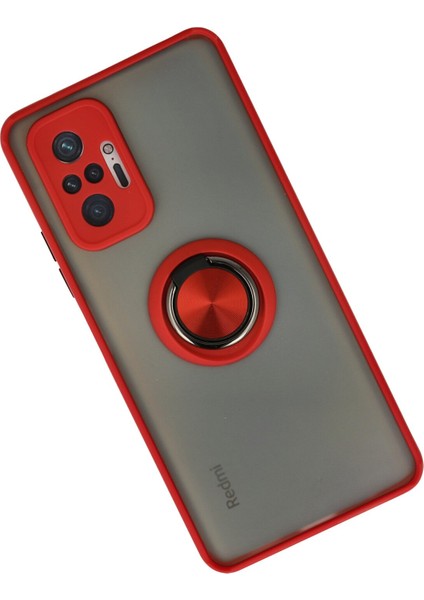 Xiaomi Redmi Note 10 Pro Kılıf Montreal Yüzüklü Silikon Kapak - Kırmızı 300099 fiyatları