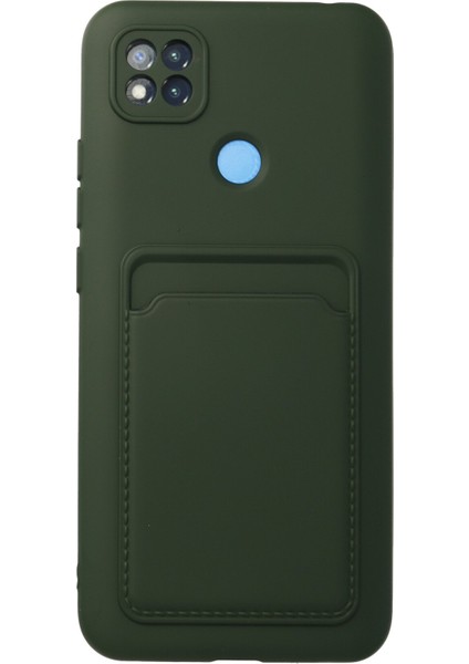 Xiaomi Redmi 9c Kılıf Kelvin Kartvizitli Silikon - Koyu Yeşil 300099