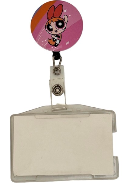Powerpuff Girls Blossom Temalı Metal Yoyo Kartlık Yoyo Yaka Kartlığı