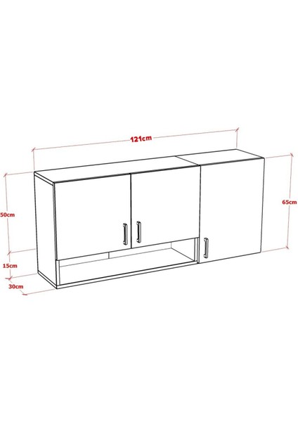 Noa Mutfak Dolabı Üst Modül 120 cm