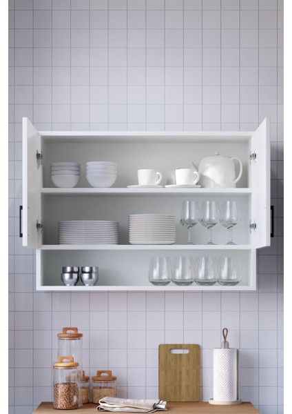Meiza Mini Mutfak Dolabı Üst Modül 80 cm