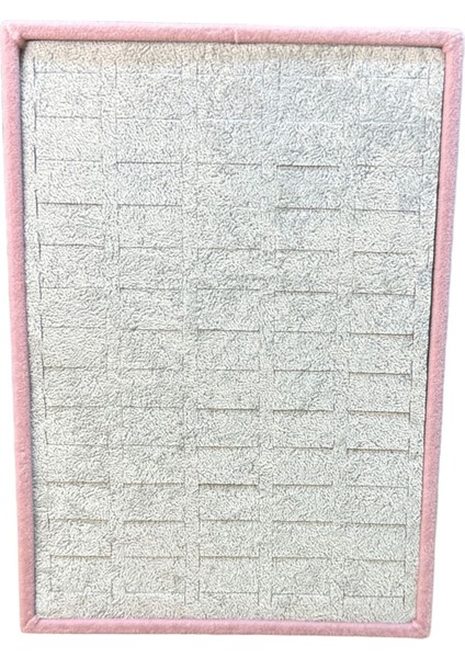 70 Li Batırmalı Yüzük Tablası Pembe Gri Kadife fiyatları