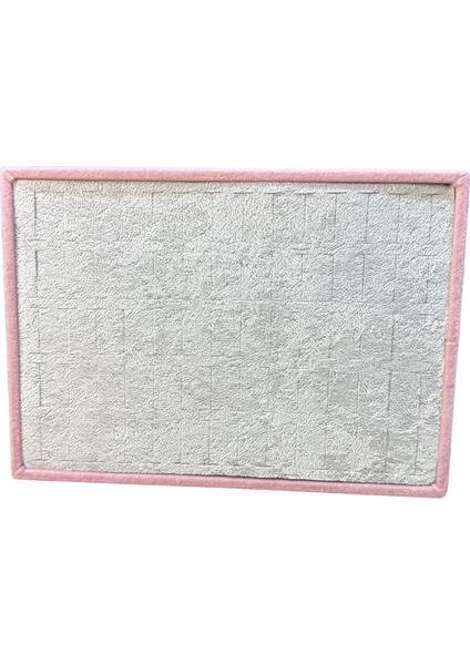 70 Li Batırmalı Yüzük Tablası Pembe Gri Kadife modelleri