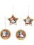4 Adet Ahşap Aydınlık Noel Kolye Süsler Noel Baba Hediye El Sanatları Yeni Yıl Navidad Noel Ağacı Asılı Dekorasyon (Yurt Dışından) 1