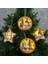 4 Adet Ahşap Aydınlık Noel Kolye Süsler Noel Baba Hediye El Sanatları Yeni Yıl Navidad Noel Ağacı Asılı Dekorasyon (Yurt Dışından) 3