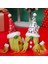Noel Gnome Peluş Dekor Gnomes Cüce Yeşil Saç Yüzü Olmayan Bebek Noel Hırsız Heykelcik Kapalı Ev Dekorasyon Sahne (Yurt Dışından) 2