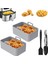 Çift Hava Fritözü Için 2pcs Silikon Tencere, Yağ Fırça Klipsi ile Yeniden Kullanılabilir Hava Fritöz Astarı, Hava Fritöz Sepeti Hava Fritöz Gri (Yurt Dışından) 4