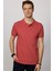 Slim Fit Dar Kesim Polo Yaka Turuncu Erkek T-Shirt 1