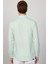 Slim Fit Uzun Kol Biyeli Yaka Düğmeli Keten Mint Erkek Gömlek 5