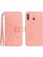 Kart Yuvaları Tutucu Kabartmalı Ayçiçeği Pu ile Samsung Galaxy A20S Için Kılıf (Yurt Dışından) 1