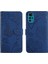 Motorola Moto G22 Pu Deri Bilek Kayışı Deri ile Kapak Çevirin (Yurt Dışından) 1