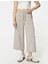 Culotte Pantolon Beli Bağcıklı Crop Bol Paça Cepli Modal Karışımlı 3
