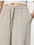 Culotte Pantolon Beli Bağcıklı Crop Bol Paça Cepli Modal Karışımlı 5