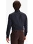 Erkek Lacivert Kışlık Melanj Oduncu Casual Düğmeli Yaka Cepsiz Modern Fit Gömlek 4