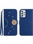 Samsung Galaxy A72 Pırlantalı Kabartmalı Ayçiçeği Kısa Askılı Manyetik Kartlıklı Cüzdan Telefon Kılıfı (Yurt Dışından) 1