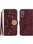 Samsung Galaxy S21 Fe Pırlantalı Kabartmalı Ayçiçeği Kısa Askılı Manyetik Kartlıklı Cüzdan Telefon Kılıfı (Yurt Dışından) 1