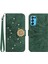 Oppo Reno 5 Pırlantalı Kabartmalı Ayçiçeği Kısa Askılı Manyetik Kartlıklı Cüzdan Telefon Kılıfı (Yurt Dışından) 1
