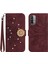 Xiaomi Poco M3 Pırlantalı Kabartmalı Ayçiçeği Kısa Askılı Manyetik Kartlıklı Cüzdan Telefon Kılıfı (Yurt Dışından) 1