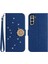 Samsung Galaxy S21 Plus Pırlantalı Kabartmalı Ayçiçeği Kısa Askılı Manyetik Kartlıklı Cüzdan Telefon Kılıfı (Yurt Dışından) 1
