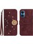 Honor X7 Pırlantalı Kabartmalı Ayçiçeği Kısa Askılı Manyetik Kartlıklı Cüzdan Telefon Kılıfı (Yurt Dışından) 1