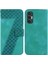 Tecno Pova 3 Flip Folio Kapak Için Telefon Kılıfı Pu Deri Kabartmalı Desen (Yurt Dışından) 1