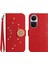 Oppo Reno 10 Pro 5g Pırlantalı Kabartmalı Ayçiçeği Kısa Askılı Manyetik Kartlıklı Cüzdan Telefon Kılıfı (Yurt Dışından) 1