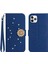 iPhone 11 Pro Max Pırlantalı Kabartmalı Ayçiçeği Kısa Askılı Manyetik Kartlıklı Cüzdan Telefon Kılıfı (Yurt Dışından) 1