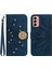 Samsung Galaxy M23 5g Pırlantalı Kabartmalı Ayçiçeği Kısa Askılı Manyetik Kartlıklı Cüzdan Telefon Kılıfı (Yurt Dışından) 1