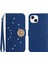 iPhone 13 Mini Pırlantalı Kabartmalı Ayçiçeği Kısa Askılı Manyetik Kartlıklı Cüzdan Telefon Kılıfı (Yurt Dışından) 1