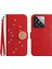 Xiaomi 14 Pro Pırlantalı Kabartmalı Ayçiçeği Kısa Askılı Manyetik Kartlıklı Cüzdan Telefon Kılıfı (Yurt Dışından) 1