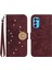Oppo Reno 5 Pırlantalı Kabartmalı Ayçiçeği Kısa Askılı Manyetik Kartlıklı Cüzdan Telefon Kılıfı (Yurt Dışından) 1