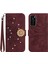 Huawei P40 Pırlantalı Kabartmalı Ayçiçeği Kısa Askılı Manyetik Kartlıklı Cüzdan Telefon Kılıfı (Yurt Dışından) 1