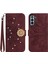 Samsung Galaxy S21 Pırlantalı Kabartmalı Ayçiçeği Kısa Askılı Manyetik Kartlıklı Cüzdan Telefon Kılıfı (Yurt Dışından) 1