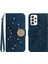 Samsung Galaxy A73 5g Pırlantalı Kabartmalı Ayçiçeği Kısa Askılı Manyetik Kartlıklı Cüzdan Telefon Kılıfı (Yurt Dışından) 2