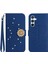 Samsung Galaxy A34 5g Pırlantalı Kabartmalı Ayçiçeği Kısa Askılı Manyetik Kartlıklı Cüzdan Telefon Kılıfı (Yurt Dışından) 1