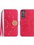Samsung Galaxy S22 Plus Pırlantalı Kabartmalı Ayçiçeği Kısa Askılı Manyetik Kartlıklı Cüzdan Telefon Kılıfı (Yurt Dışından) 1