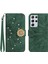 Samsung Galaxy S21 Ultra Pırlantalı Kabartmalı Ayçiçeği Kısa Askılı Manyetik Kartlıklı Cüzdan Telefon Kılıfı (Yurt Dışından) 1