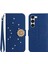 Samsung Galaxy S23 Plus Pırlantalı Kabartmalı Ayçiçeği Kısa Askılı Manyetik Kartlıklı Cüzdan Telefon Kılıfı (Yurt Dışından) 1