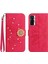 Tecno Camon 17 Pro Pırlantalı Kabartmalı Ayçiçeği Kısa Askılı Manyetik Kartlıklı Cüzdan Telefon Kılıfı (Yurt Dışından) 1