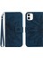 Iphone 12 Mini Lüks Pu Deri Kısa Kayış Kart Yuvaları ile Flip (Yurt Dışından) 1