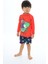 Erkek Çocuk Çizgi Karakter Super Mario Kırmızı Renk T-Shirt Şort Mayo Seti Üst Dalgıç Alt Paraşüt 3