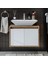 Roomart Ld7 Ayaksız 2 Kapaklı Lavabolu Ahşap-Mat Beyaz Mdf 65 cm Banyo Dolabı 1