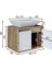 Roomart Ld7 Ayaksız 2 Kapaklı Lavabolu Ahşap-Mat Beyaz Mdf 65 cm Banyo Dolabı 2