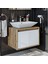 Roomart Ld7 Ayaksız 2 Kapaklı Lavabolu Ahşap-Mat Beyaz Mdf 65 cm Banyo Dolabı 4