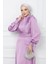 Açık Lila Omuz Piliseli Saten Abiye 2