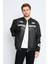 Oversize Suni Deri Motosport Astarlı Bomber Ceket 2