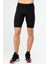 Siyah Regular Fit Düz Erkek Biker Tayt - XE0236 1