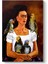 Frida Kahlo - Me And My Parrots Kanvas Tablo 1
