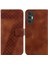 Tecno Pova 3 Flip Folio Kapak Için Telefon Kılıfı Pu Deri Kabartmalı Desen (Yurt Dışından) 1