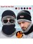 Cap-Gray Style Tek Boyut Winter Hat For Men Fleece Scarf Women Neck Buff Leather Knitted Cap Thick Wool Neck Warmer Balaclava Ski Mask Skullies Beanies (Yurt Dışından) 2
